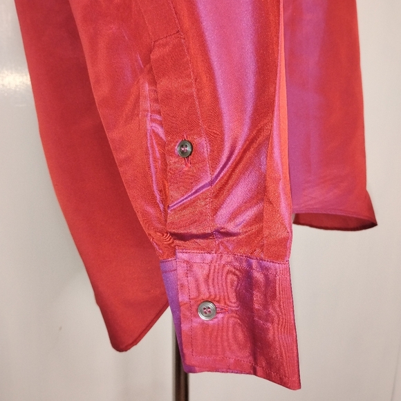 IRIDESCENT SILK BLOUSE - Picture 7 of 8